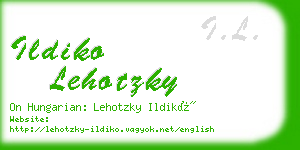 ildiko lehotzky business card